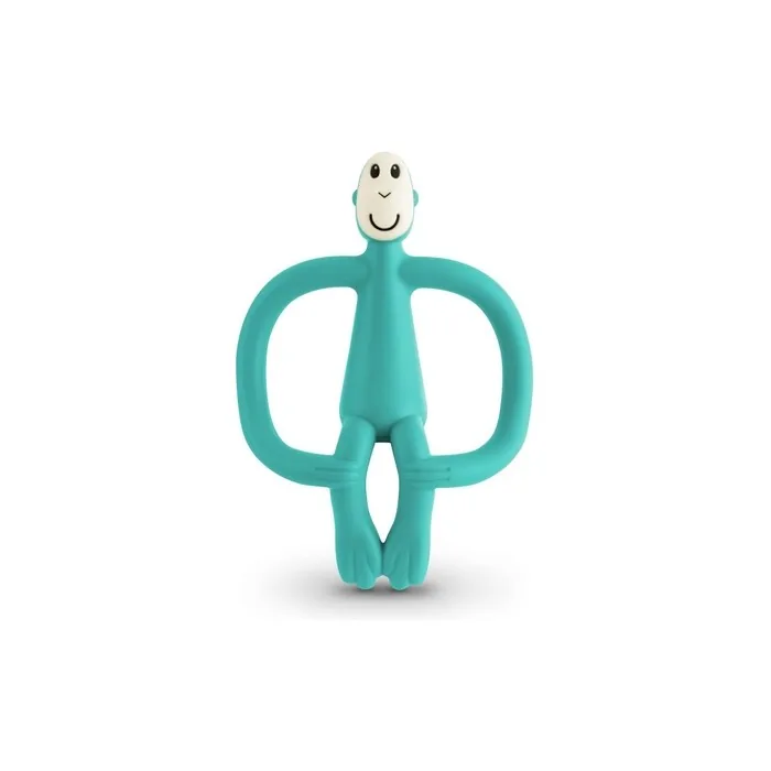 Matchstick Monkey Original Teether and Gel Applicator Silicone BPA Free 3 Months Old+ 10.5cm Green Monkey