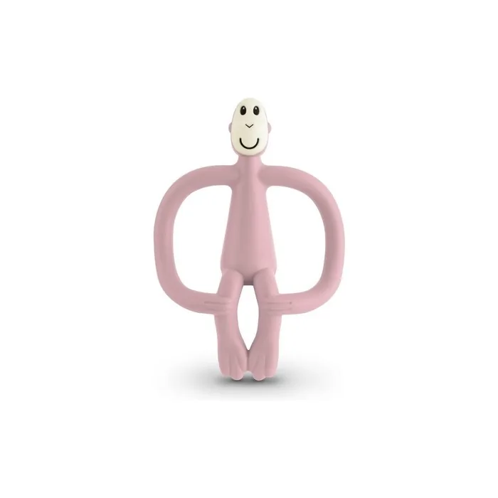 Matchstick Monkey Original Teether & Gel Applicator Silicone BPA Free 3 Months Old+ 10.5cm Dusty Pink Monkey