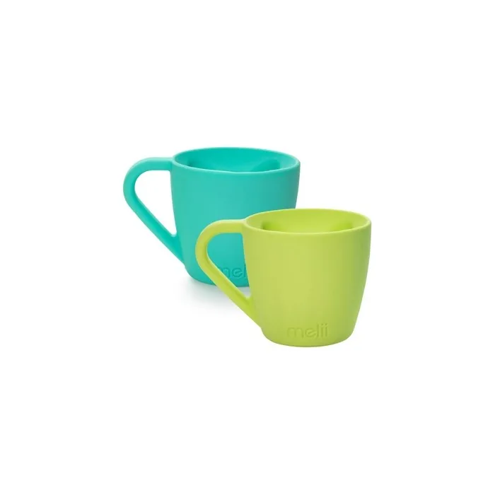 Melii Silicone Bear Mug for Toddlers and Kids - Durable Food-Grade BPA - Pack of 2