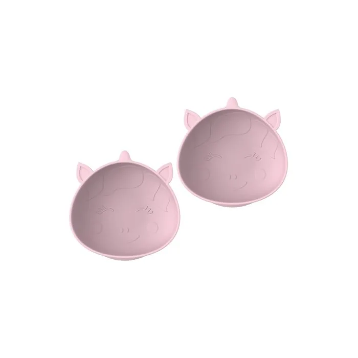 Melii Silicone Suction Bowl for Babies and Toddlers 10.1 Oz Unicorn - Pack of 2