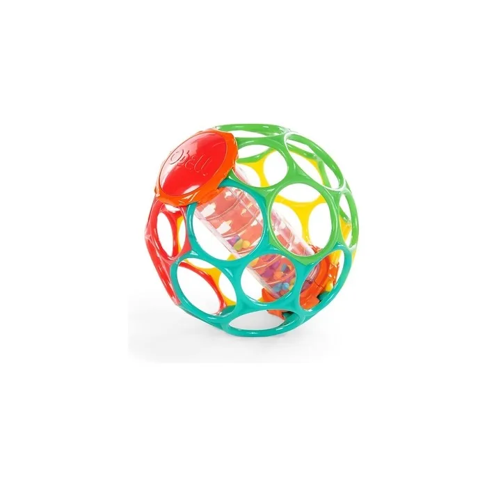 Bright Starts Oball Rollin' Rainstick Rattle Easy-Grasp Toy, Ages 3 Months