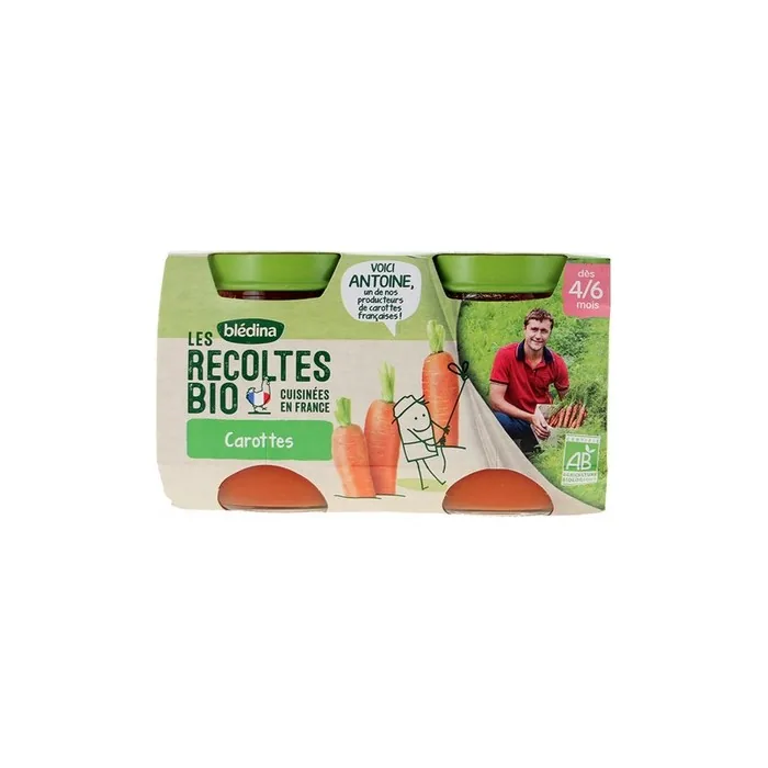 Bledina Les Recoltes Organic Carrot Jars 130g - Pack of 2