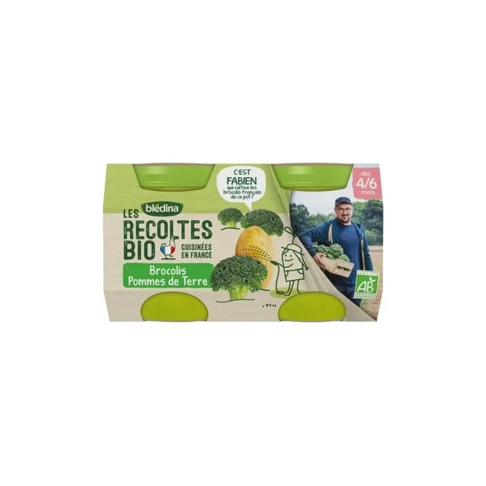 Bledina Organic Baby Food Jars 130g Broccoli and Potatoes