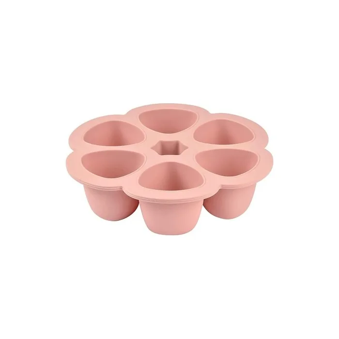 BÉABA Silicone Multi-Containers Premium-Quality for Baby 6 Separate Sections Airtight Lid 90ml Pink