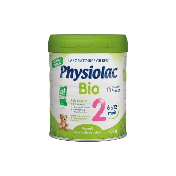 Physiolac Organic 2 Infant Formula 6 to 12 Months 800g