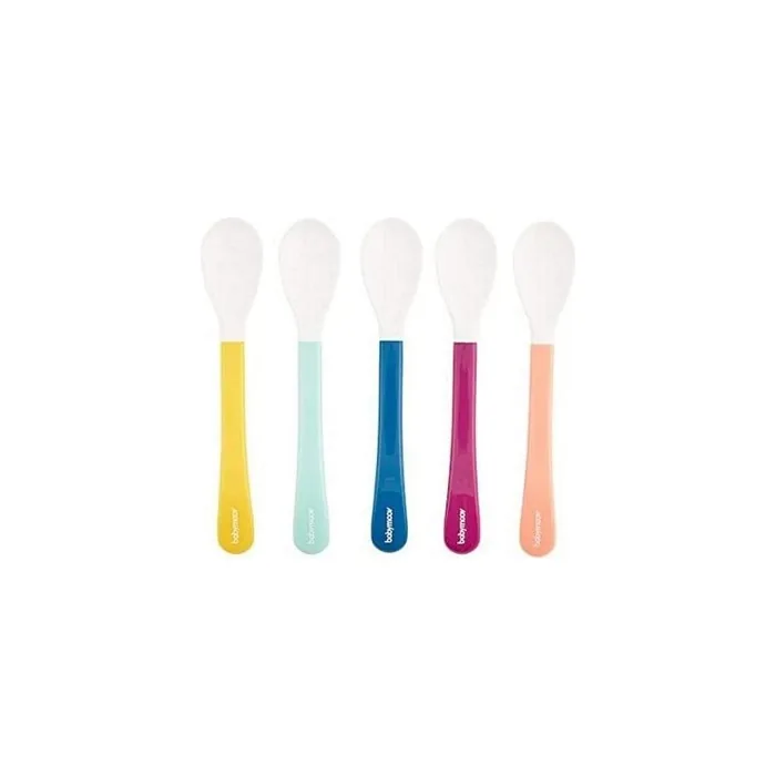 Babymoov Baby Spoon Set Of 5, Extra Soft And Ideal For Starting Complementary Feeding