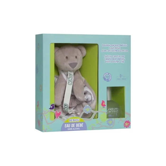 Nature & Senteurs Bebiou Cuddly Toy Bear with Pacifier Chain