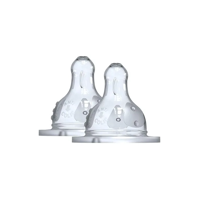 Dodie Initiation Round Nipple with 3 Speeds Anti-Colic Wide Neck Silicone Flow