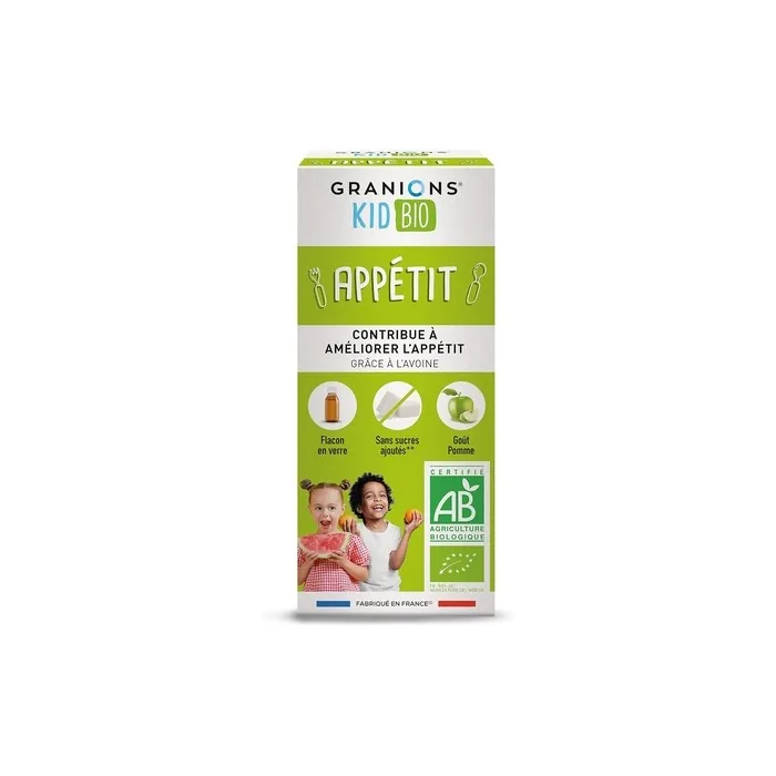 Granions Kid Bio Appetite Certified Organic Apple Flavor - Helps Stimulate