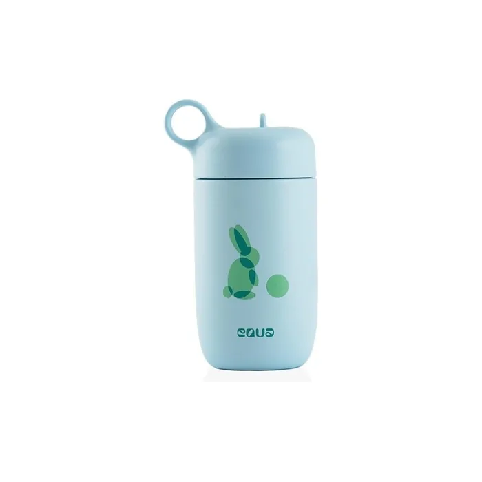 Equa Children's Drinking Bottle 400ml with Foldable Straw Stainless Steel