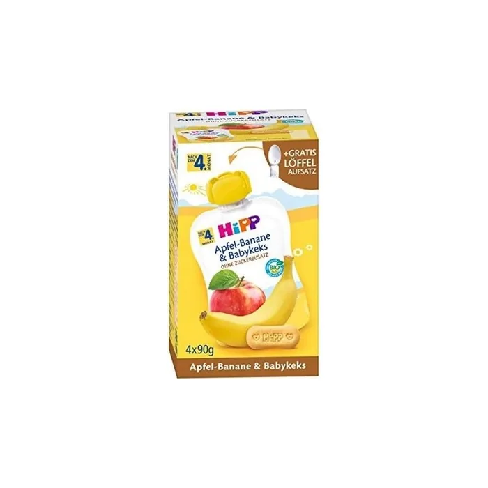 Hipp Organic Fruit And Grain Squeeze Pouch For Babies Applebanana