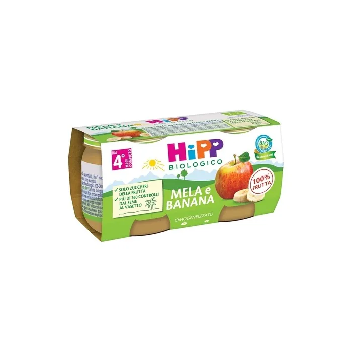Hipp Organic Apple And Banana Puree From 4 Months 2 X 80g