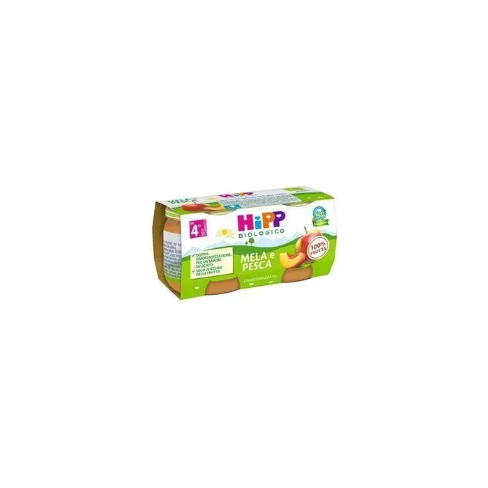 Hipp Italia Organic Baby Food Applepeach 2 X 80 G