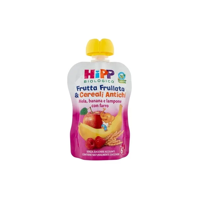 Hipp Pureed Fruit & Ancient Grains Apple Banana Raspberry with Spelt 90g