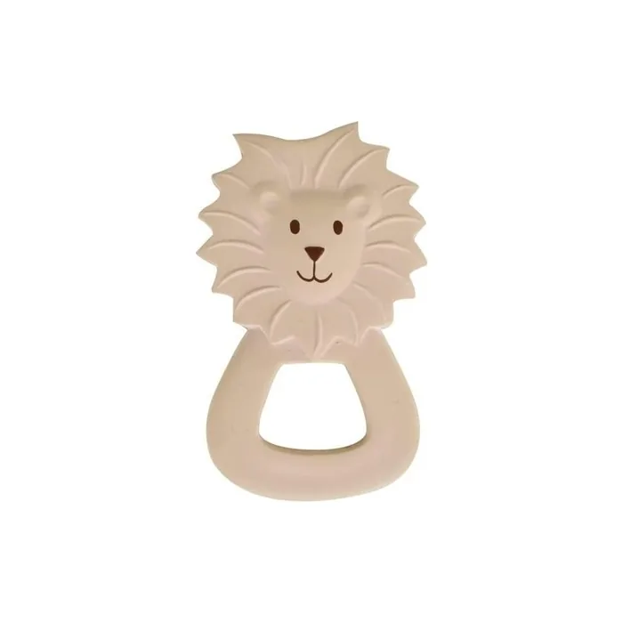Tikiri Natural Soft Rubber Teething Toy Ring Gum Soother Lion
