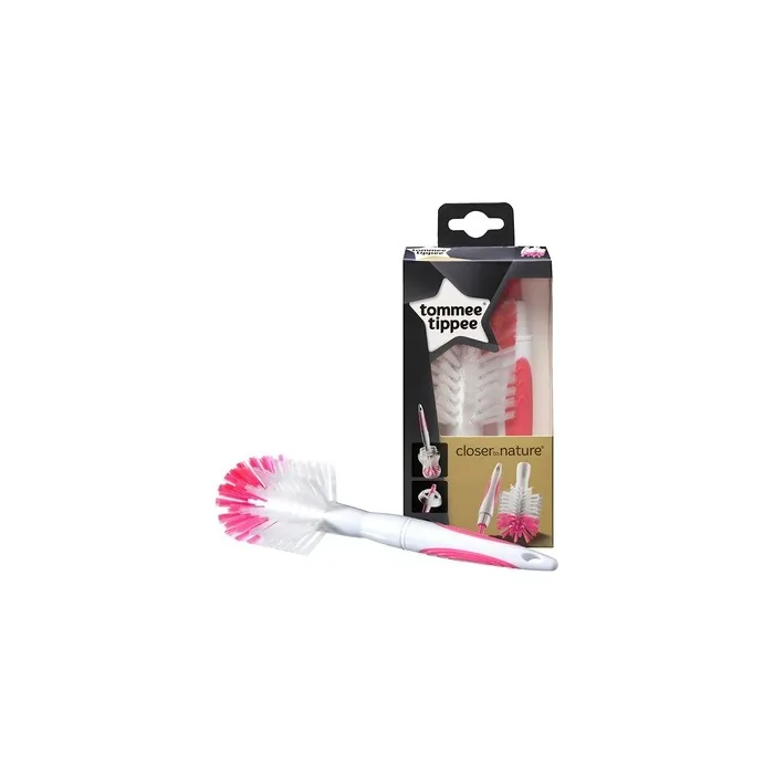 Tommee Tippee Closer To Nature Bottle And Teat Brush, Pink/Blue, Random