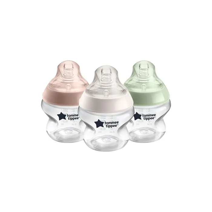 Tommee Tippee Closer to Nature Baby Bottles with Slow-Flow Breast-Like Teat and Anti-Colic Valve 150ml