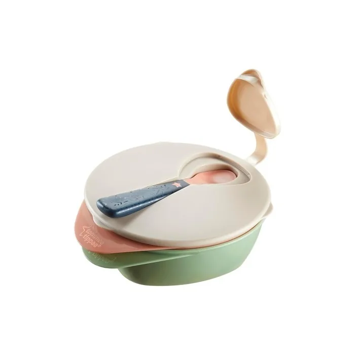 Tommee Tippee Easy Scoop Feeding Bowls with Travel Lid and Spoon
