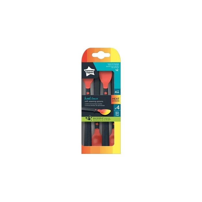 Tommee Tippee Heat Sense Spoon With Heat Sensor 4 Months+ - 4 Pieces