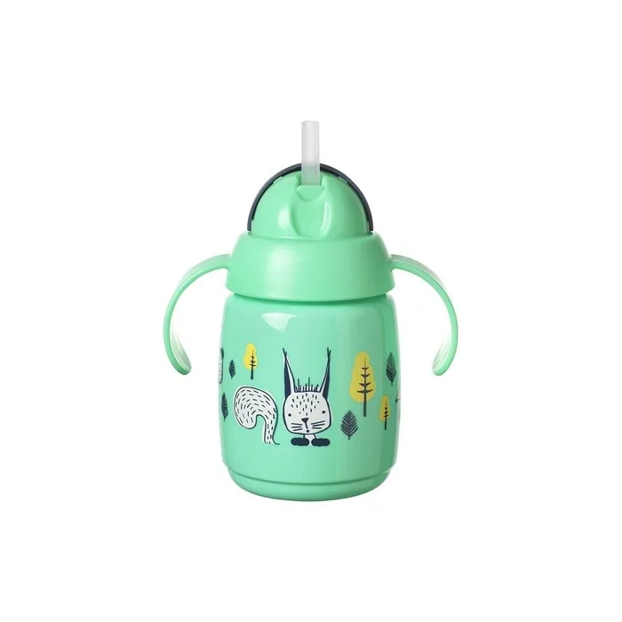 Tommee Tippee Superstar Weighted Straw Cup with INTELLIVALVE and BACSHIELD Antibacterial Technology 6m+ 300ml Green