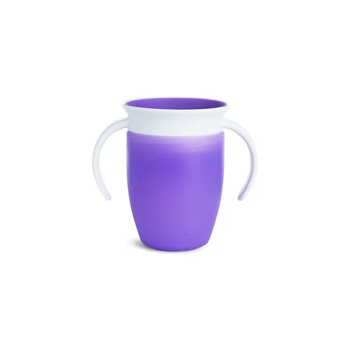 Munchkin Miracle 360° Baby and Toddler Sippy Cup BPA-Free with Handles 207ml Purple