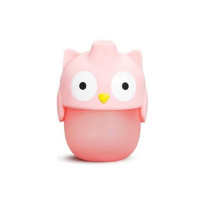 Munchkin Whoo Soft-Touch 8oz Spill-Proof Sippy Cup Silicone Transition Cup for Toddlers 9+ Months BPA-Free Easy Grip Owl