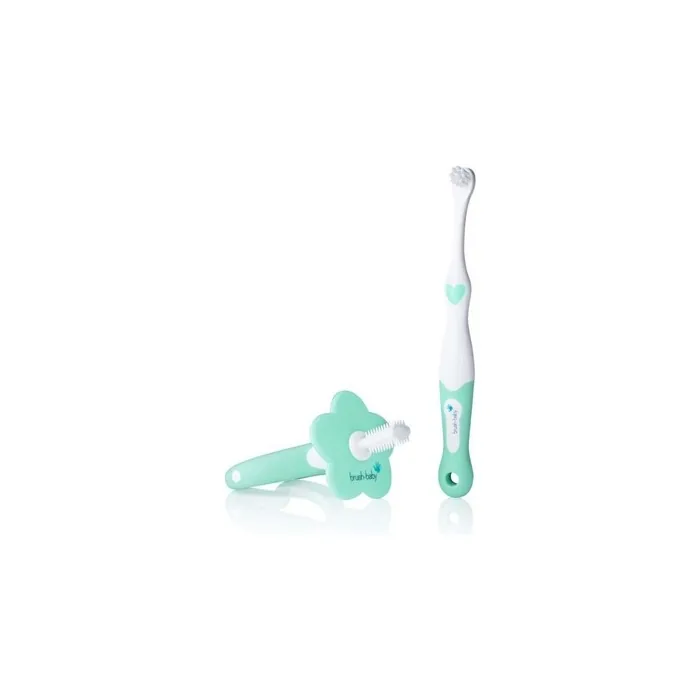 Brush Baby Teether Set For Teething 0-18 Months Mint