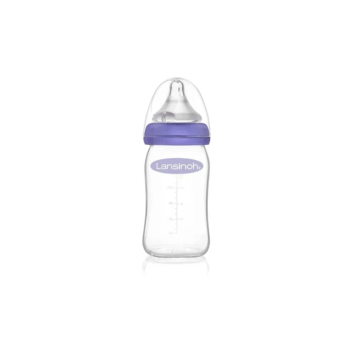 Lansinoh Glass Baby Bottle With Naturalwave Teat Gr. S, 160 Ml