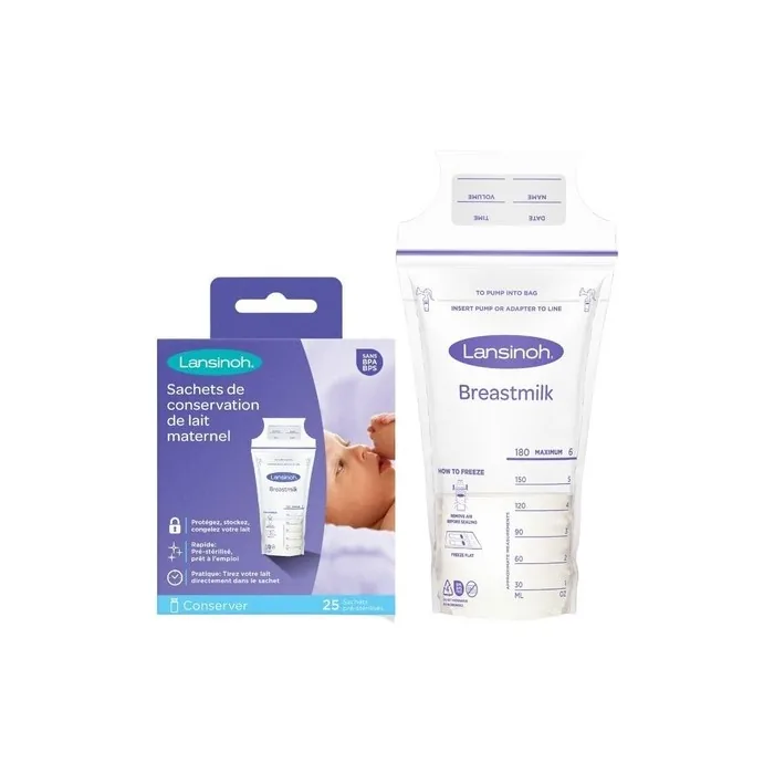 Lansinoh Breastmilk Storage Bags 180ml - Pack of 25