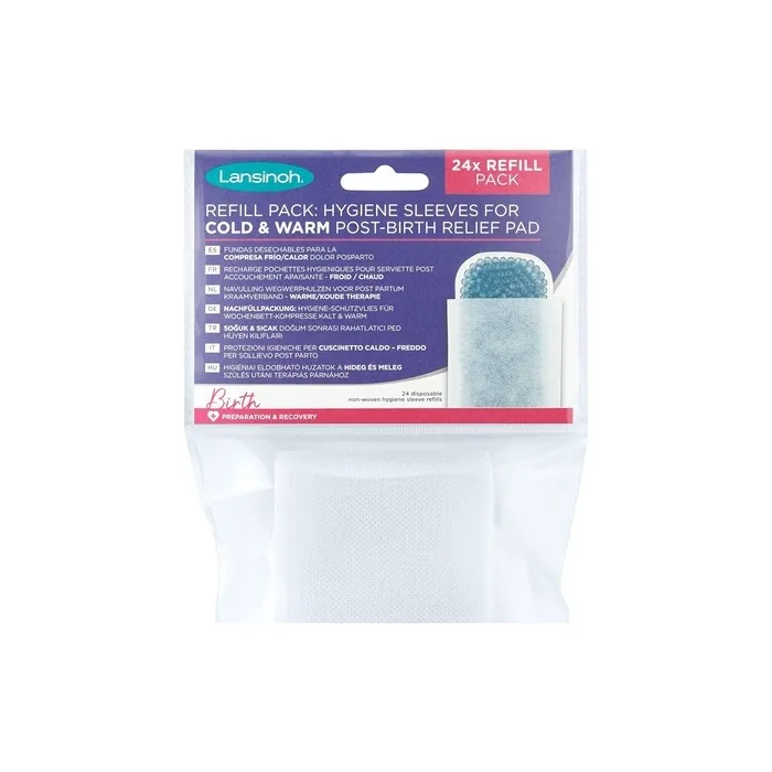 Lansinoh Hygiene Protection Fleece Refill Pack for Lansinoh Postpartum Cold & Warm Compress 24 Count