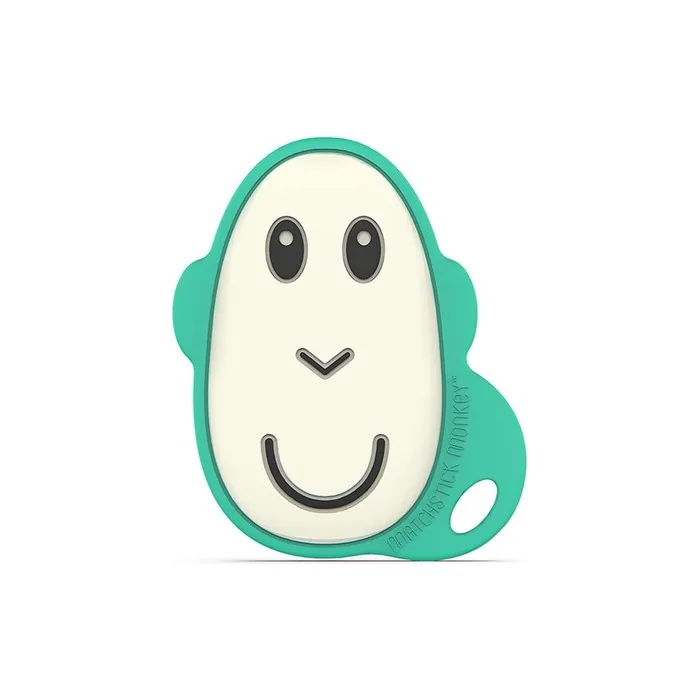 Matchstick Monkey Antimicrobial Silicone Teether Easy To Grip BPA Free 3 Months Old+ 8cm Green Monkey Face