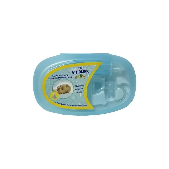 Pharma Q Athomer Baby Nasal Aspirator With 3 Reusable Nozzles