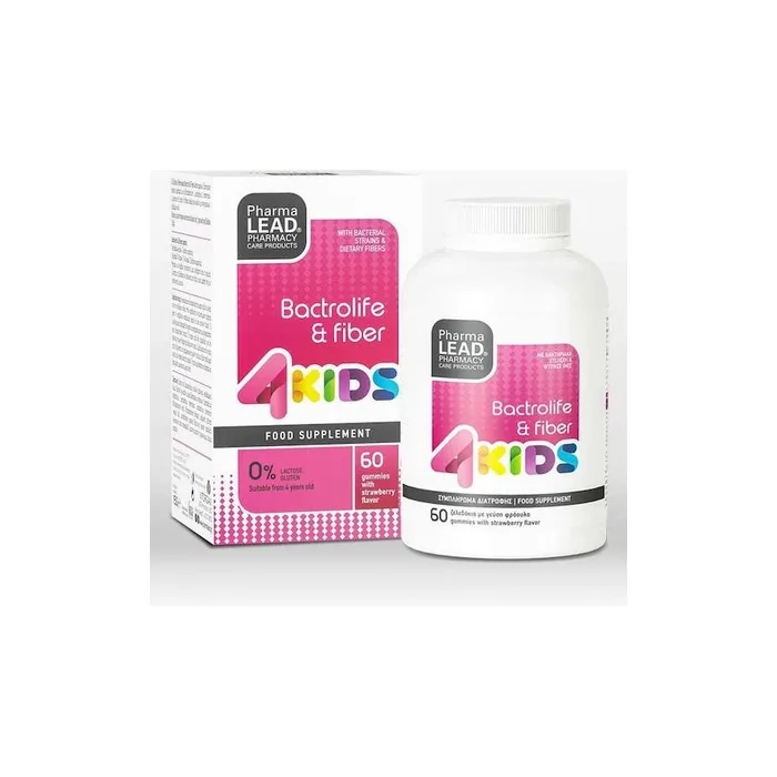 Pharmalead 4 Kids Bactrolife Fiber Formula With Probiotics 60 Strawberry Gummies