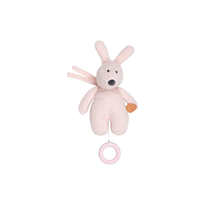 Nattou Mini Music Box Made of Cotton and Polyester Terry Cloth - Bonnie the Rabbit