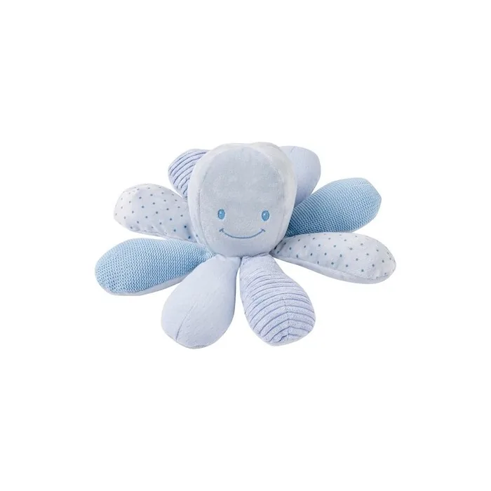 Nattou Octopus Lapidou - Activity Hug - 25 Cm - Blue