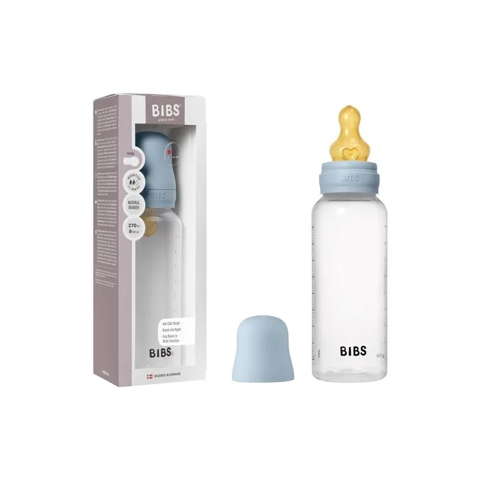 Bibs Baby Bottle 270ml Natural Rubber Latex Nipple Anticolic BPA-Free