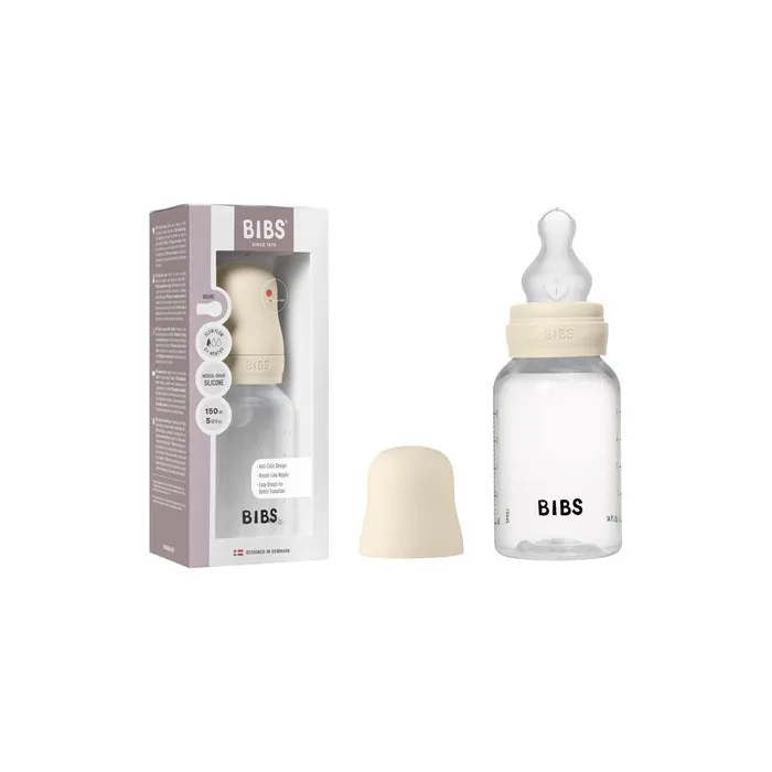 Bibs Baby Bottle 150ml Silicone Nipple Anticolic BPA-Free Round Nipple