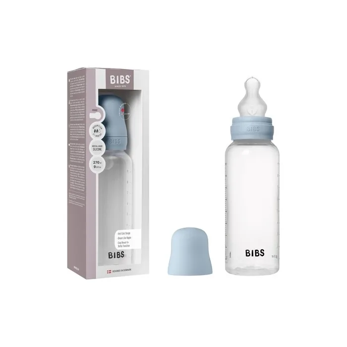 Bibs Baby Bottle 270ml Silicone Nipple Anticolic BPA-Free Round Nipple
