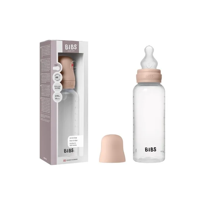 Bibs Baby Bottle 270ml Silicone Nipple Anticolic BPA-Free Round Nipple
