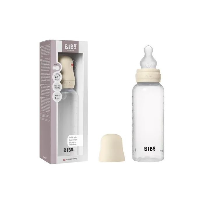 Bibs Baby Bottle 270ml Silicone Nipple Anticolic BPA-Free Round Nipple