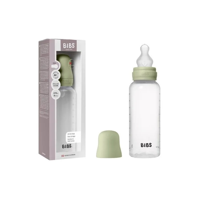 Bibs Baby Bottle 270ml Silicone Nipple Anticolic BPA-Free Round Nipple