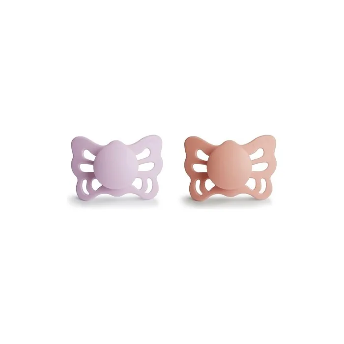 Frigg Butterfly Anatomical Pacifier Silicone Soother Dummy - Pack of 2