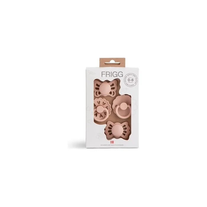 Frigg Baby's First Pacifier Set Floral Heart - Pack of 4
