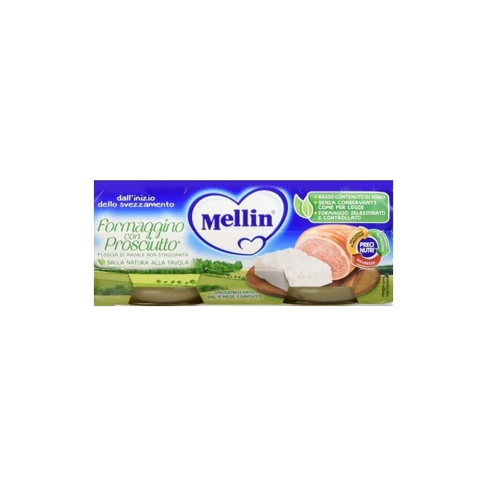 Mellin Baby Cheese with Ham 80g - Pack of 2