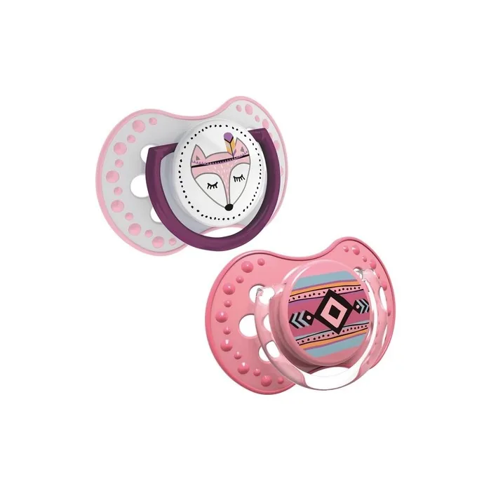 Lovi Baby Silicone Soother 3-6 Months with Hygienic Cover - Pack of 2