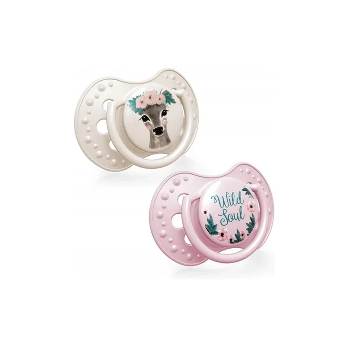 Lovi Soother 3-6 Months, Baby Dummies With Silicone Teat, Dynamic Tip, Wild Soul