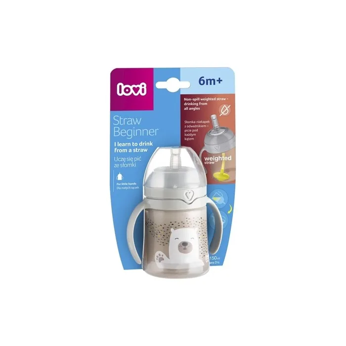 LOVI 35/360 Weighted Straw Beginner Buddy Bear Cup 150ml