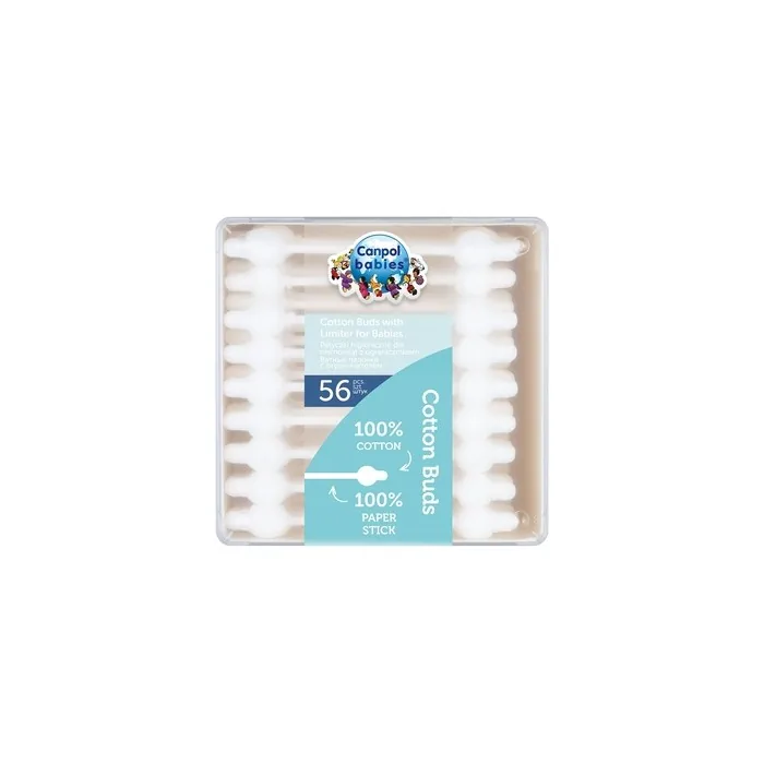 Canpol Babies Safe Cotton Swabs For Infants - 56 Pieces