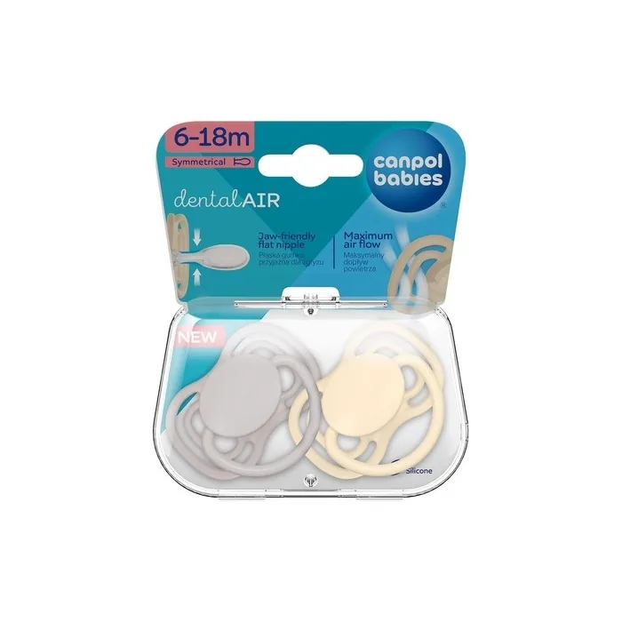 Canpol Babies Dentalair Soother 618m Ultraflat Silicone Nipple Orthodontic
