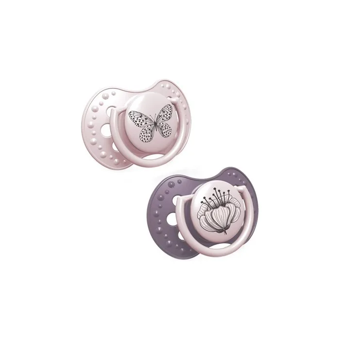 Lovi Dynamic Pacifier 18+ Months Silicone BPA-Free Botanic Collection - Pack of 2